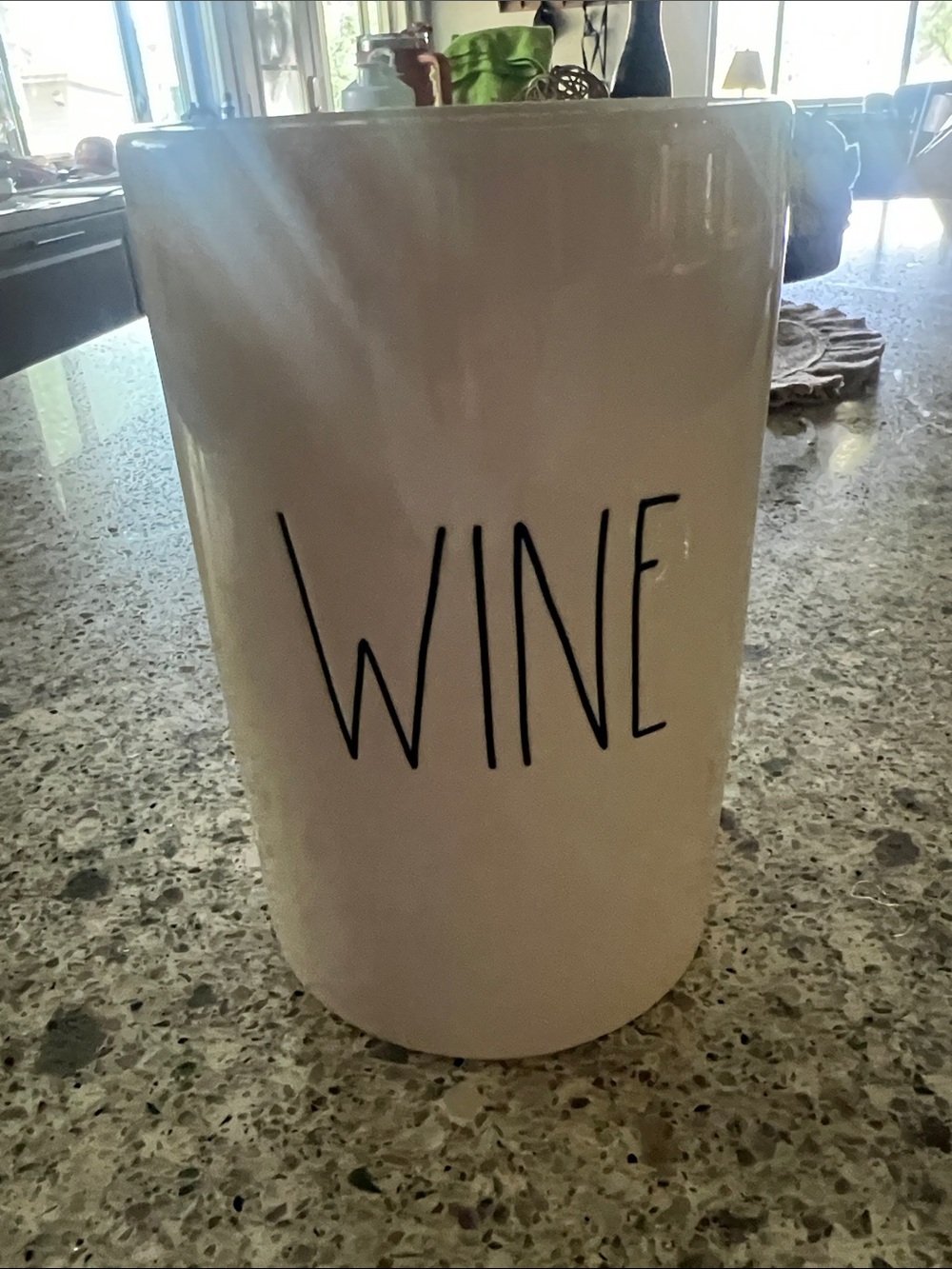 Rae Dunn Cream Ceramic wine bottle holder